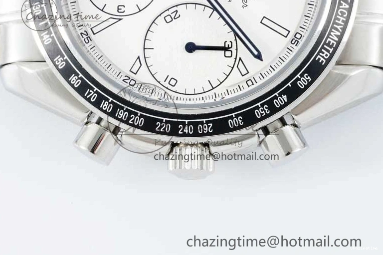 0130 Speedmaster Racing Master SS HKF Best Edition White Dial on SS Bracelet A Premium 7809